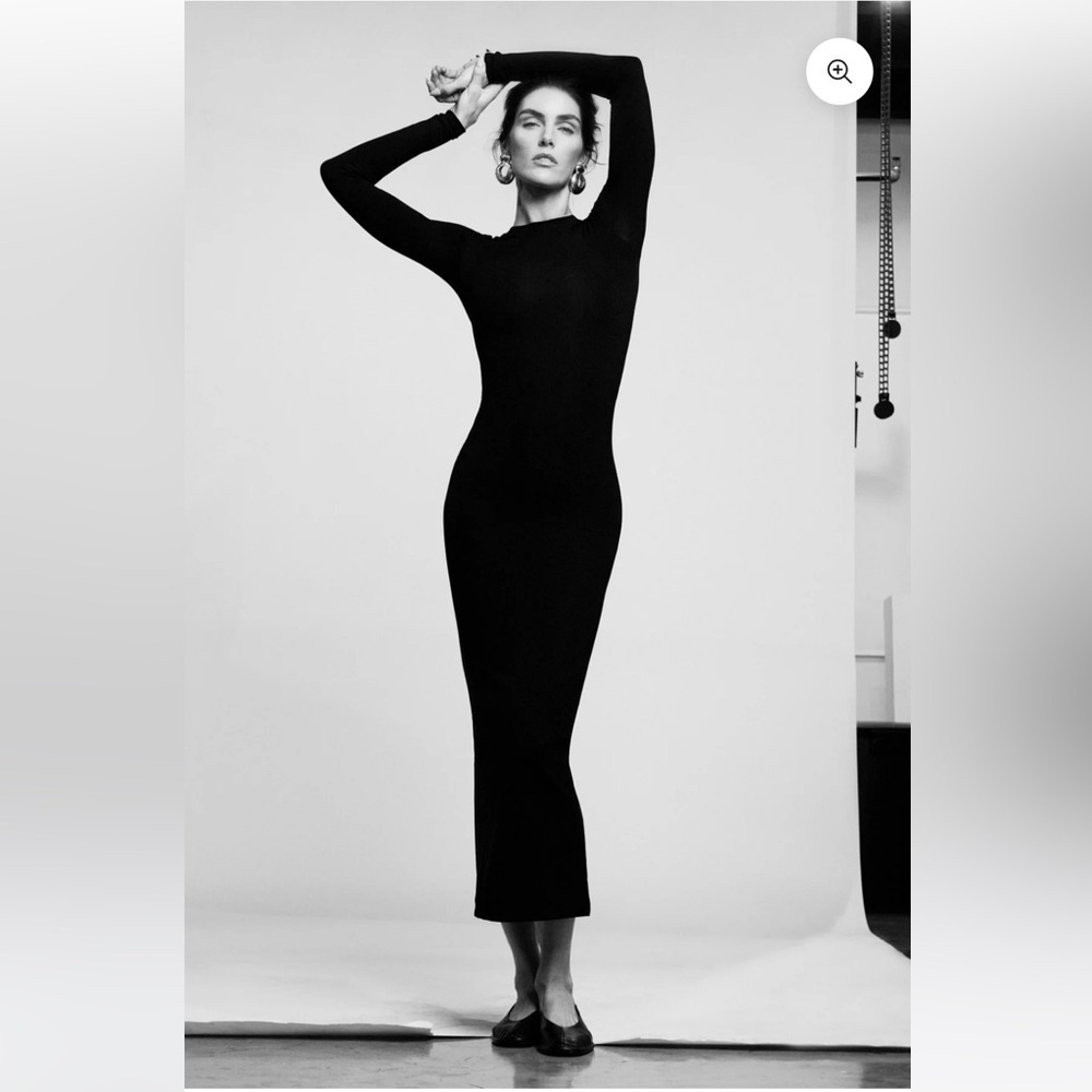 THE PARK Black The Charity Long Sleeve Dress | L